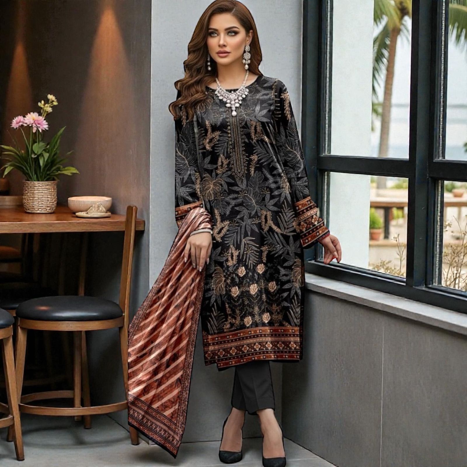 3 Piece Lawn Suit (Kameez, Trouser & Dupatta)