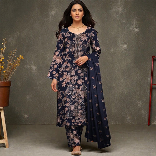 3 Piece Lawn Suit (Kameez, Trouser & Dupatta)